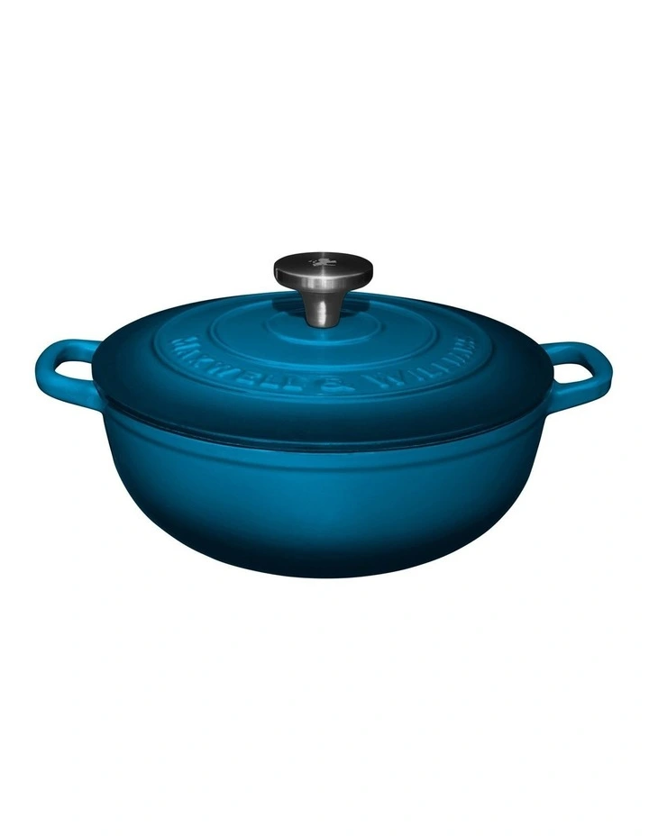 Cast Iron Round Casserole 24cm/3.3L in Midnight Blue image 1