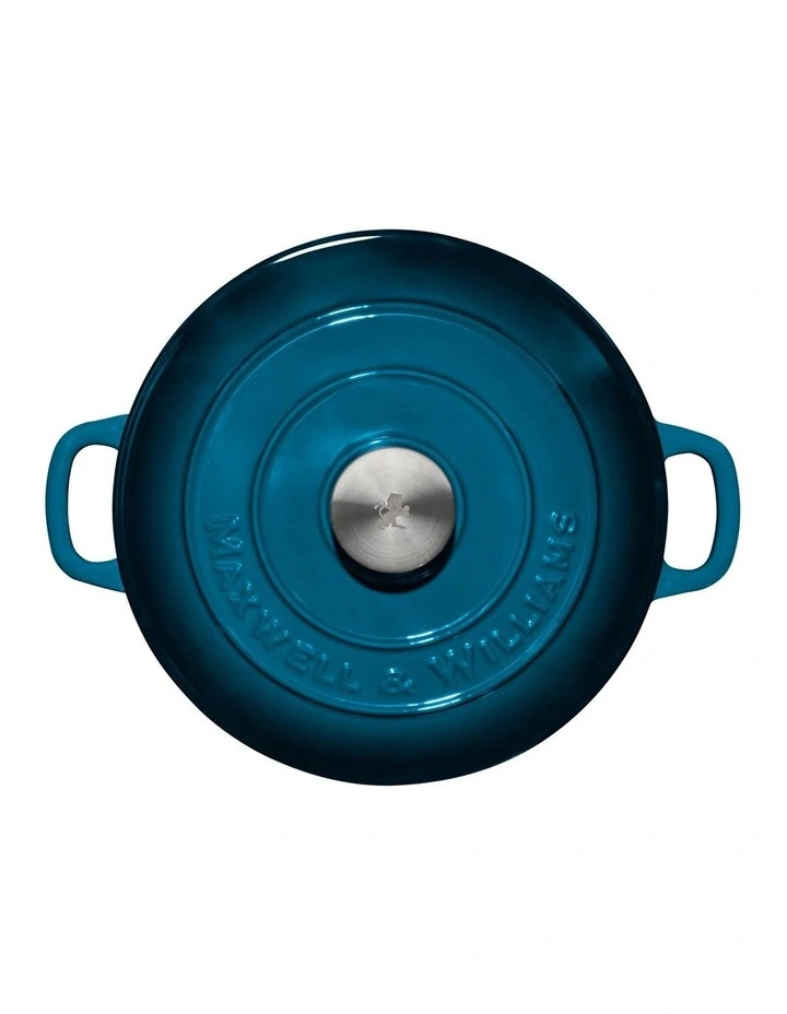 Cast Iron Round Casserole 24cm/3.3L in Midnight Blue image 2