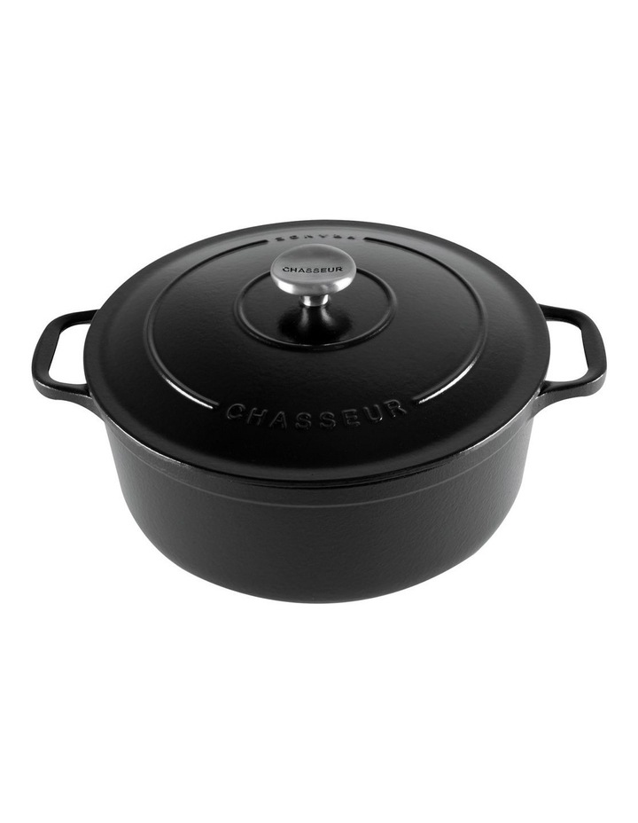 Chasseur Round French Oven 20cm 2.5 Litre in Matte Black | MYER
