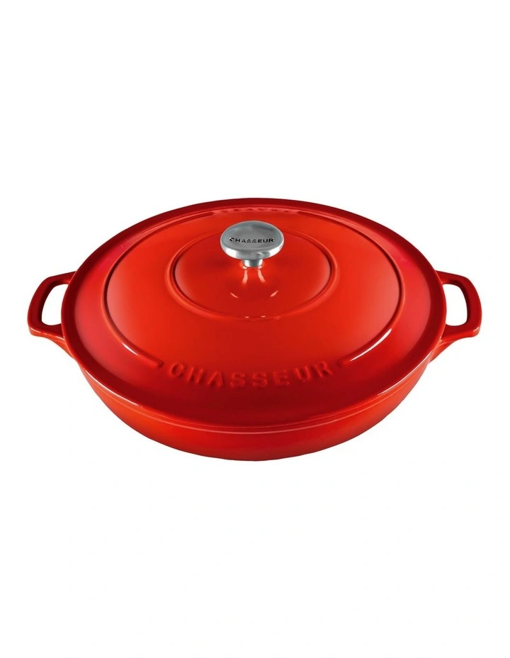 Low Round Casserole 30cm/2.5L in Red image 1