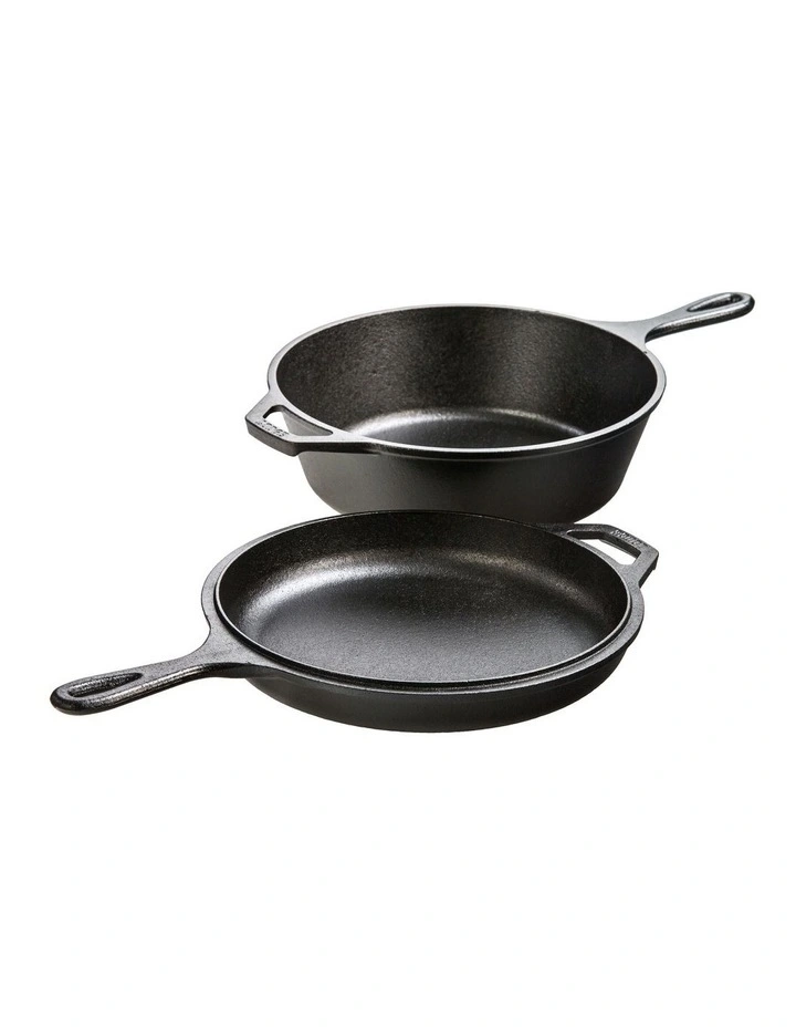 Cast Iron Combo Cooker with Helper Handle 3L in Black image 3