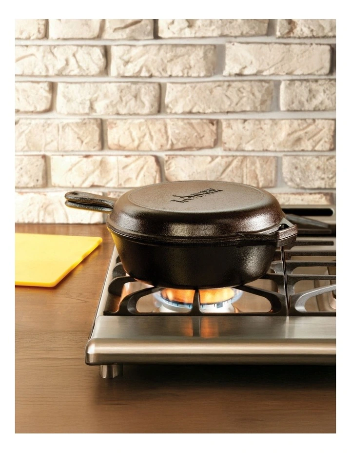 Cast Iron Combo Cooker with Helper Handle 3L in Black image 4
