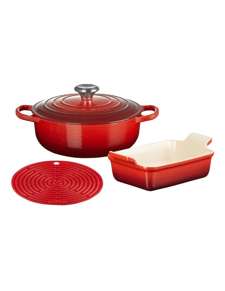 Starter Set Of 3 Pieces in Cerise image 1