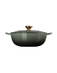 Chef's Oven Holly Gold Knob 26cm in Thyme