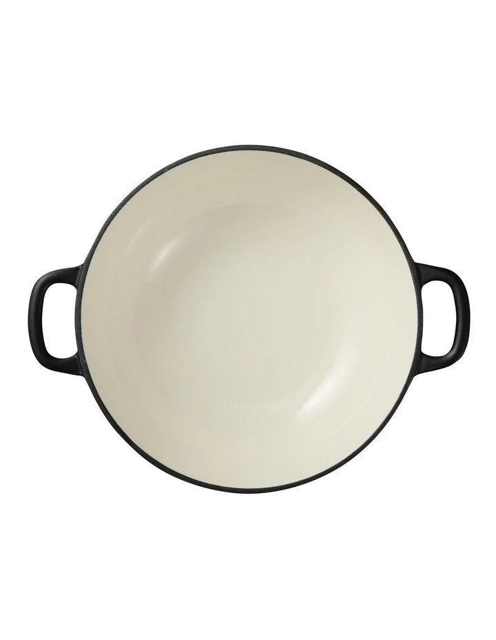 Cast Iron Round Casserole 24cm/3.3L in Black image 4