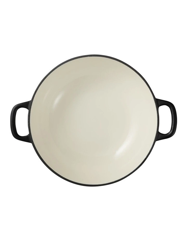 Cast Iron Round Casserole 26cm/4L in Black image 4