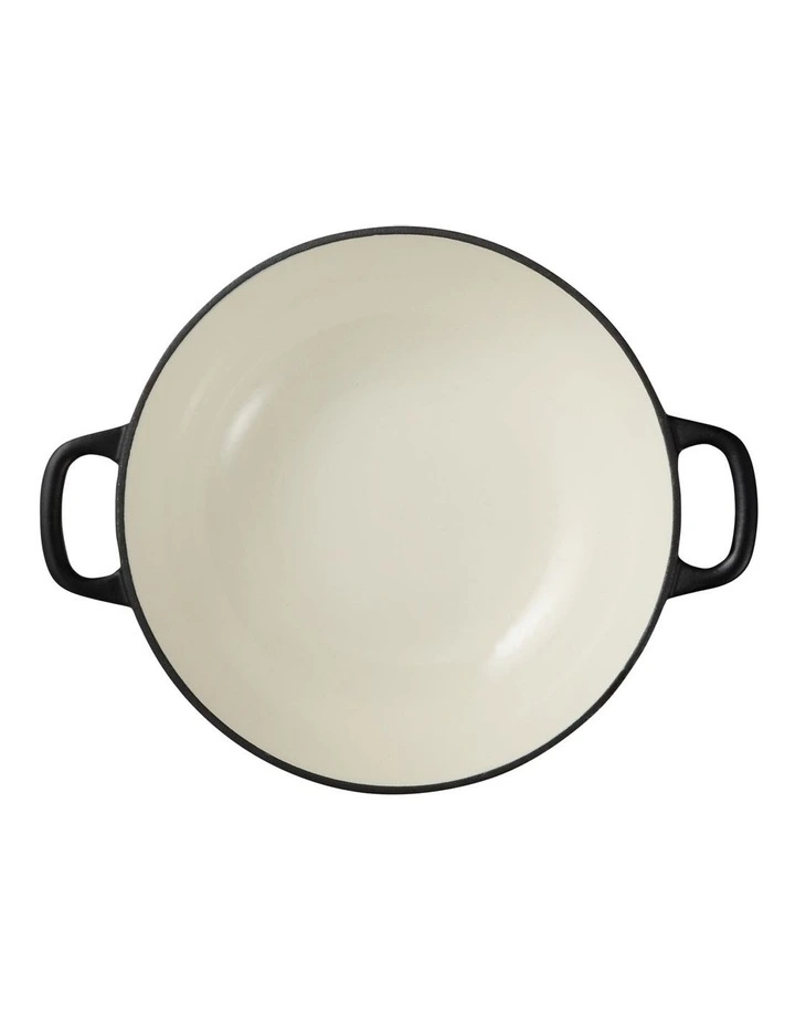 Cast Iron Round Casserole 26cm/4L in Black image 4