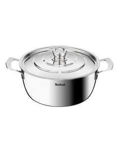 Emotion  Gourmet Induction Uncoated Dutch Oven 24cm in Stainless Steel Uncoat