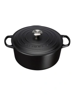 Signature Cast Iron Round Casserole Satin Black: Made in France