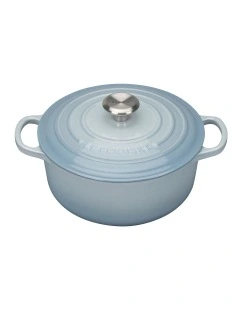 Signature 20cm Cast Iron Round Casserole Blue