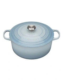 Signature 28cm Cast Iron Round Casserole Blue