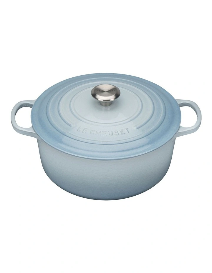 Signature 28cm Cast Iron Round Casserole Blue image 1