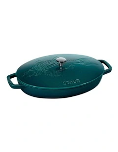 Fish Oval Dish 32cm in Sea Blue/Green