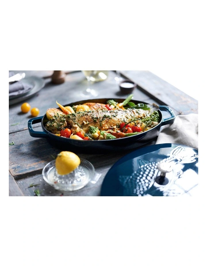 Fish Oval Dish 32cm in Sea Blue/Green image 6