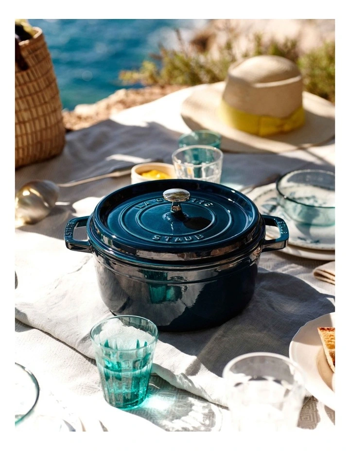 Round Cocotte 20cm/2.2L in Sea Blue/Green image 6
