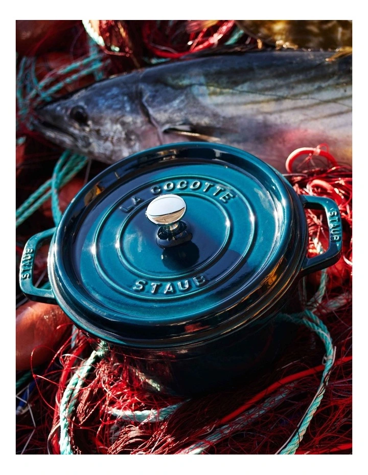 Round Cocotte 20cm/2.2L in Sea Blue/Green image 7