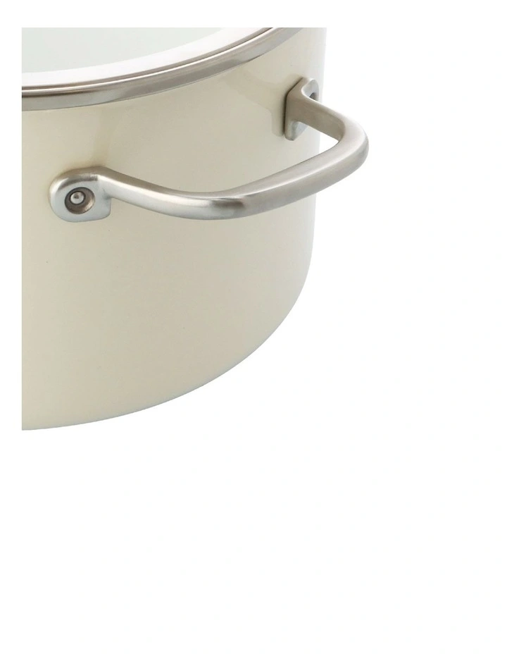Artisan Steel Core Enamel Covered Casserole 24cm/6L in Almond Cream image 3