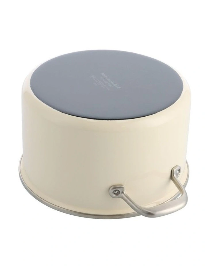 Artisan Steel Core Enamel Covered Casserole 24cm/6L in Almond Cream image 4