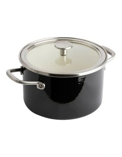 Artisan Steel Core Enamel Covered Casserole 24cm/6L in Black