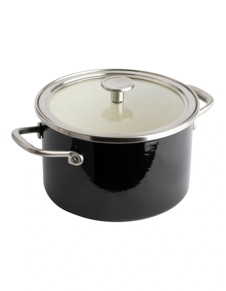 Artisan Steel Core Enamel Covered Casserole 24cm/6L in Black image 1