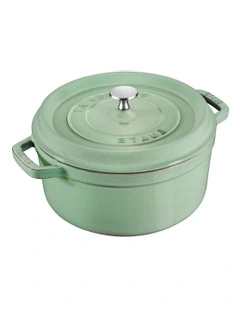 Round Cocotte 24cm in Sage Green