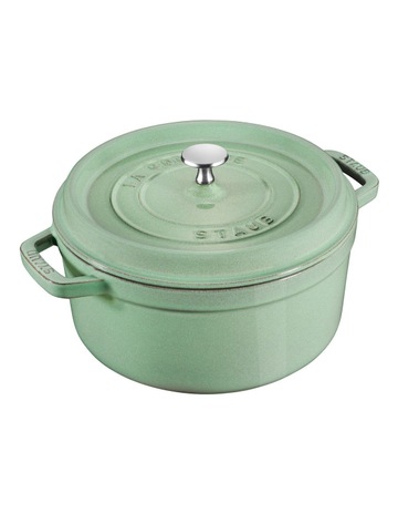 Staub Round Cocotte 20cm in Sage Green | MYER