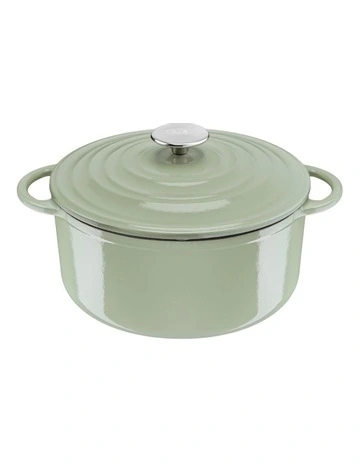 LOV Cast Iron Lichen Stewpot With lid 29cm/7.4L in Green