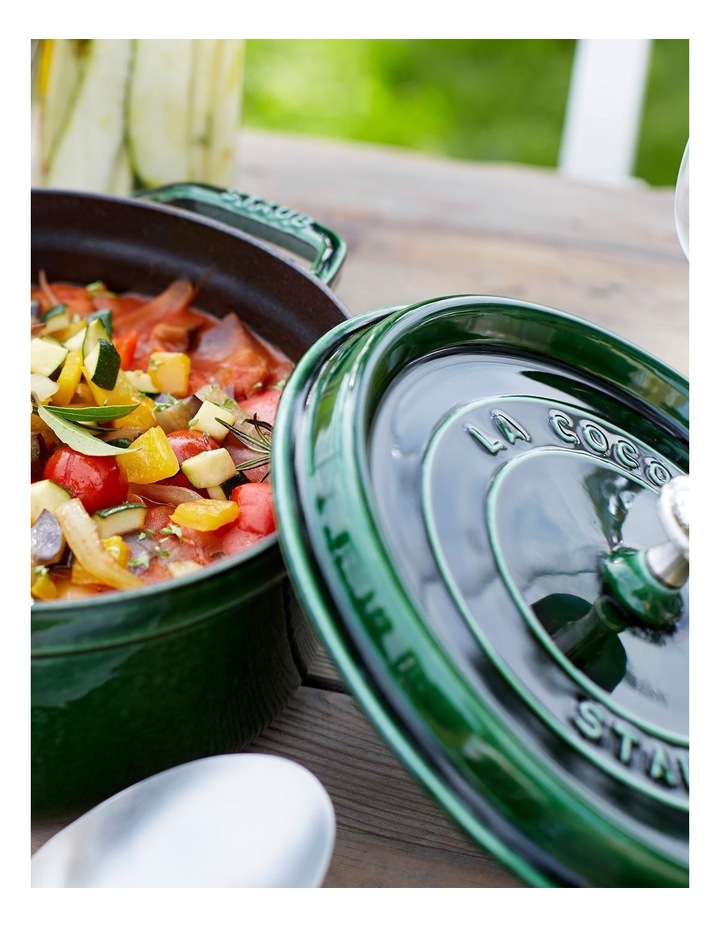 Staub Round Cocotte Basil 18cm/1.7L in Green | MYER