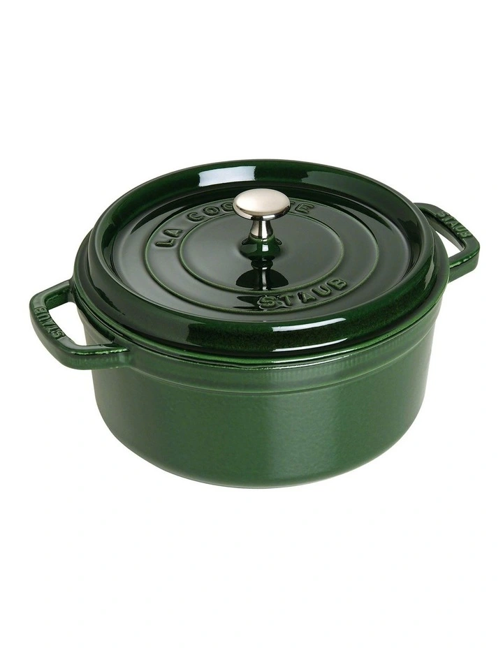 Round Cocotte 24cm/3.8L Basil in Green image 1