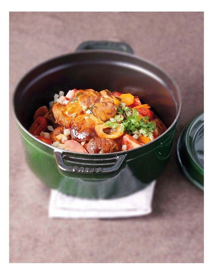 Round Cocotte 24cm/3.8L Basil in Green image 3