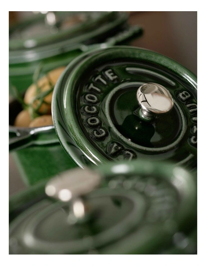 Round Cocotte 24cm/3.8L Basil in Green image 4
