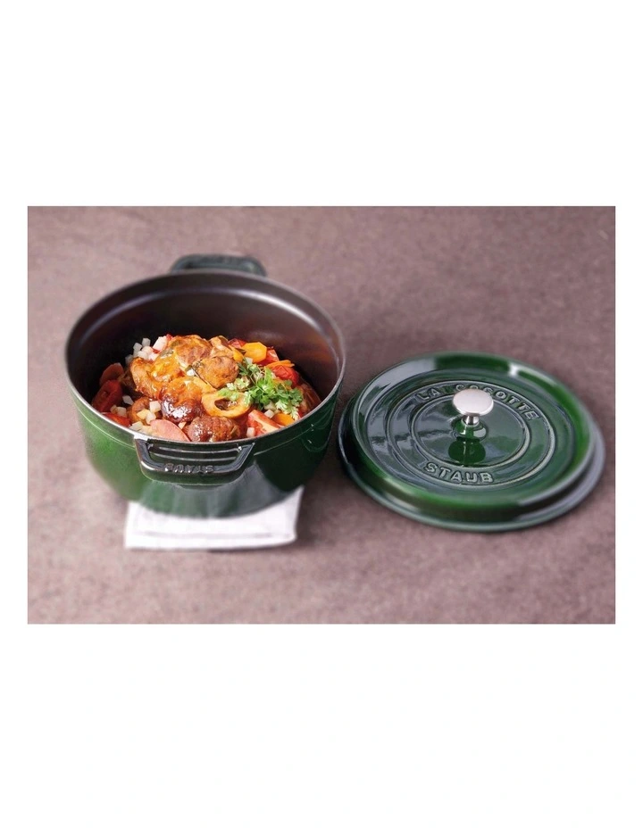 Round Cocotte Basil 28cm/6.7L in Green image 2