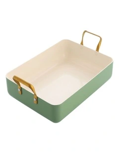 Roaster 35x25.7cm PFAS-free ceramic non-stick in Sage