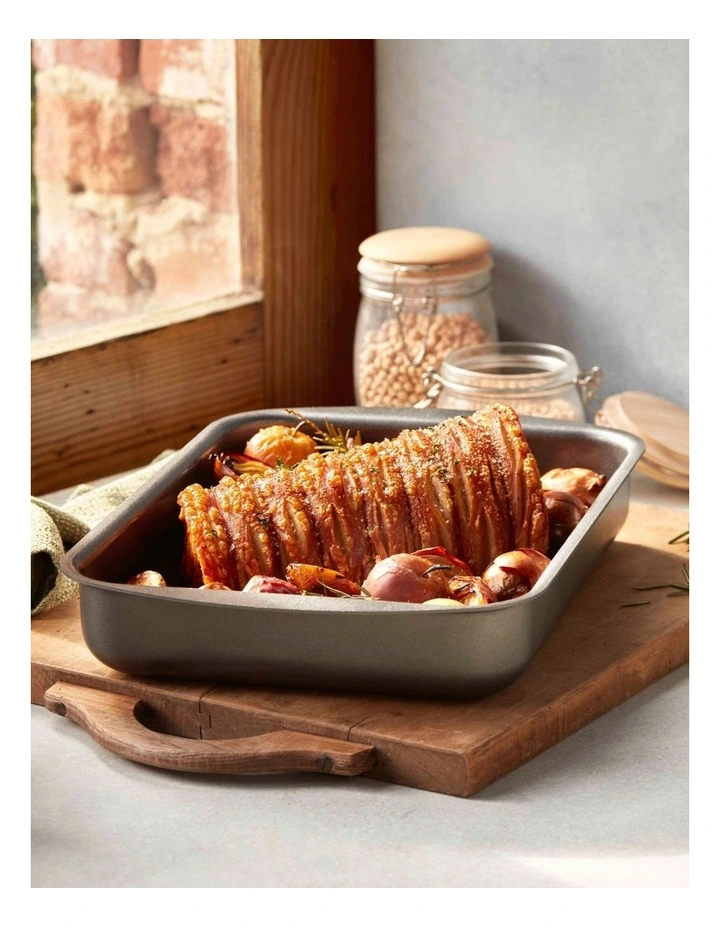 Per Benessere Ceramic Large Roaster 35x27cm iun Grey image 2
