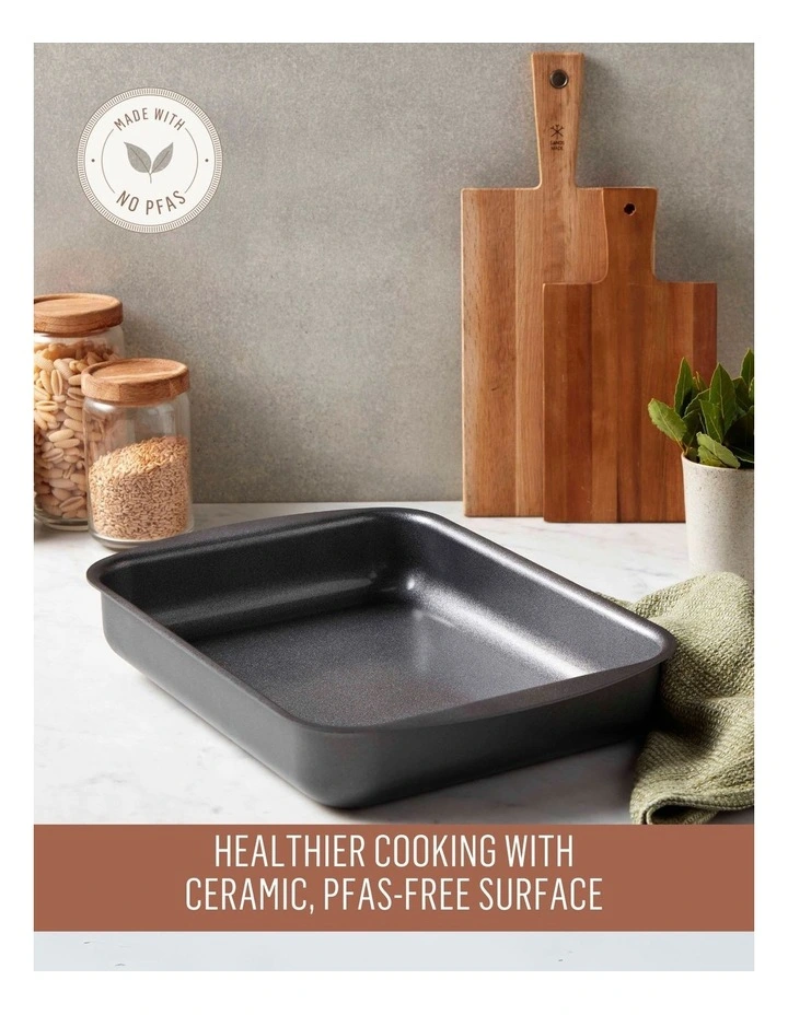 Per Benessere Ceramic Large Roaster 35x27cm iun Grey image 3