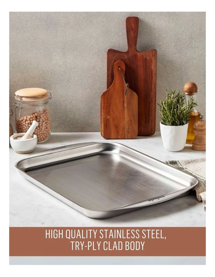 Clad Ovenware Stainless Steel Baking Sheet 30cm x 38cm x 2.5cm image 3