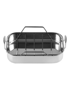 Roaster With Rack 35cm in Silver