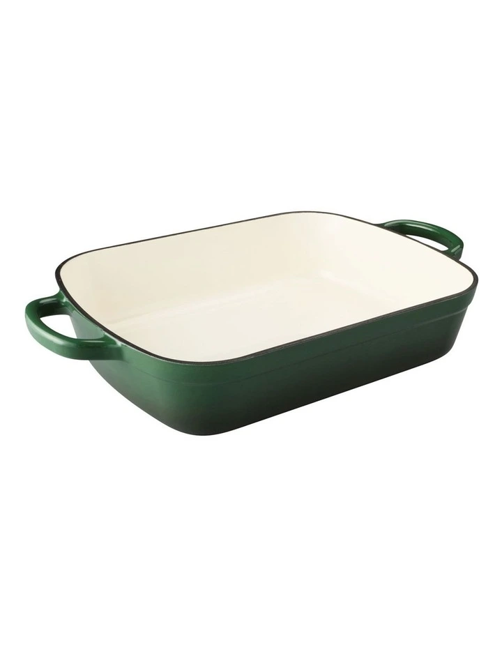 Cast Iron Roaster 34x26cm/5L in English Racing Green image 2