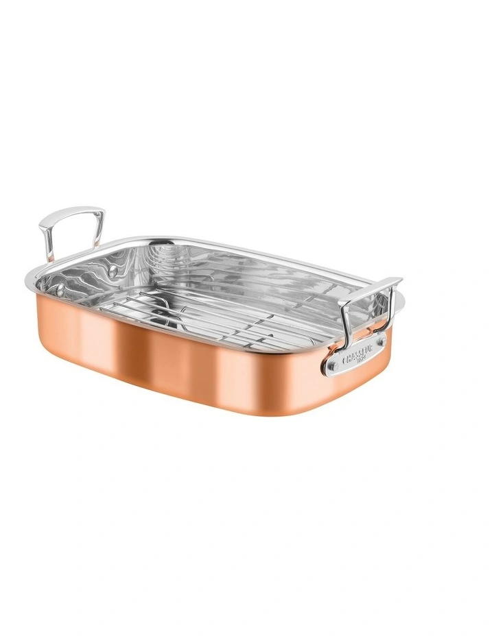Escoffier Induction Roasting Pan with Rack 35x26cm image 1