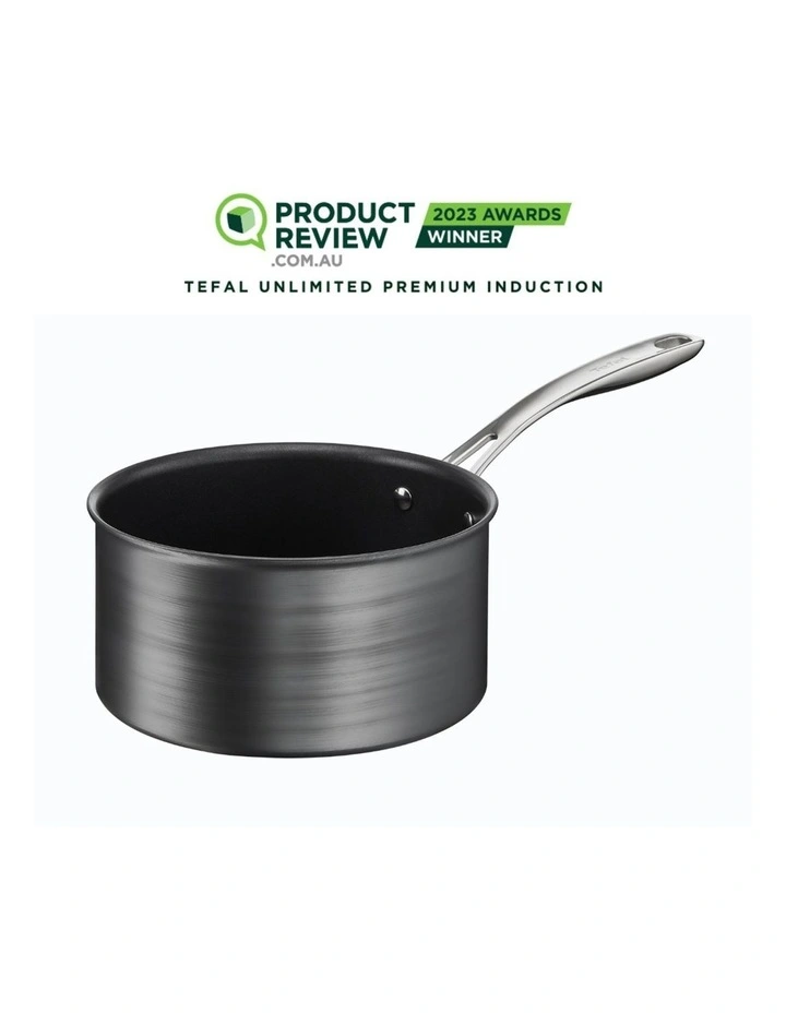 Unlimited Premium Induction Non-Stick Saucepan 20cm/2.8L in Black image 2