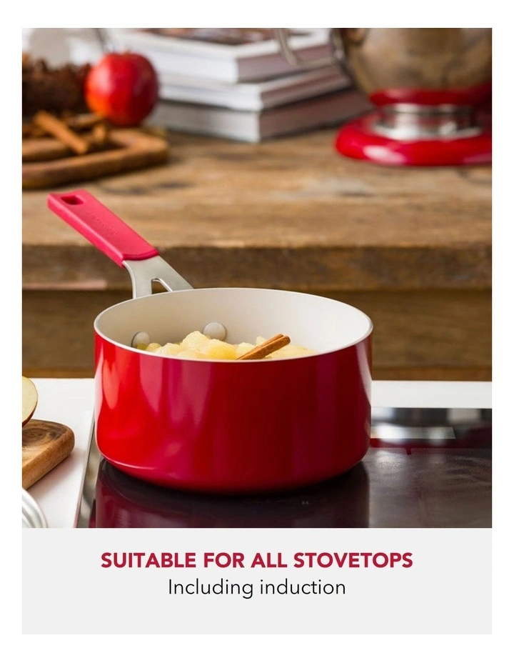 KitchenAid Aluminium Covered Saucepan 16cm / 1.57L Empire Red image 5