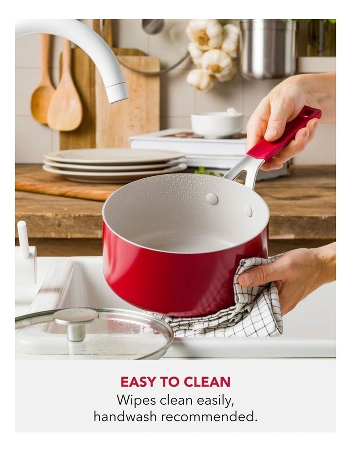 KitchenAid Aluminium Covered Saucepan 16cm / 1.57L Empire Red image 6