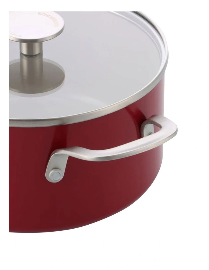 KitchenAid Aluminium Covered Casserole 24cm / 4.91L Empire Red image 2