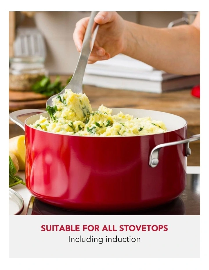 KitchenAid Aluminium Covered Casserole 24cm / 4.91L Empire Red image 4