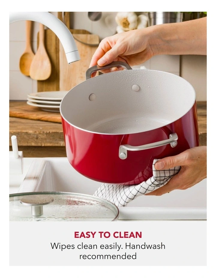 KitchenAid Aluminium Covered Casserole 24cm / 4.91L Empire Red image 5