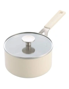 KitchenAid Aluminium Covered Saucepan 16cm / 1.57L Almond Cream
