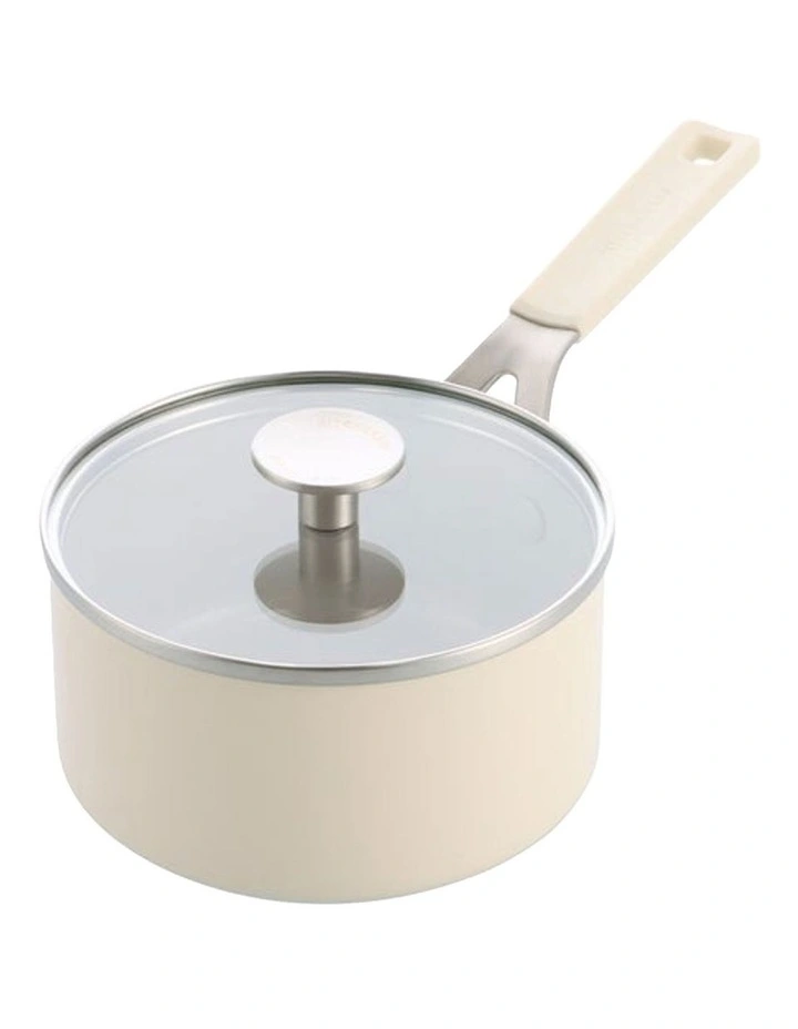 KitchenAid Aluminium Covered Saucepan 16cm / 1.57L Almond Cream image 1