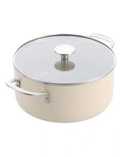 KitchenAid Aluminium Covered Casserole 24cm / 4.91L Almond Cream