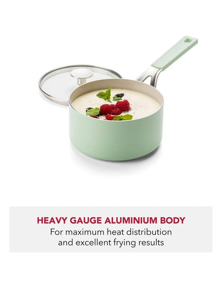 KitchenAid Aluminium Covered Saucepan 16cm / 1.57L Pistacho image 3