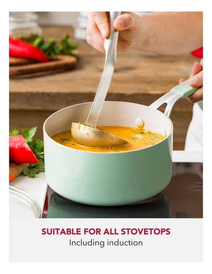 KitchenAid Aluminium Covered Saucepan 16cm / 1.57L Pistacho image 4